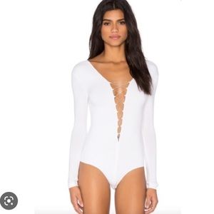 NWOT Alexander Wang lace up bodysuit